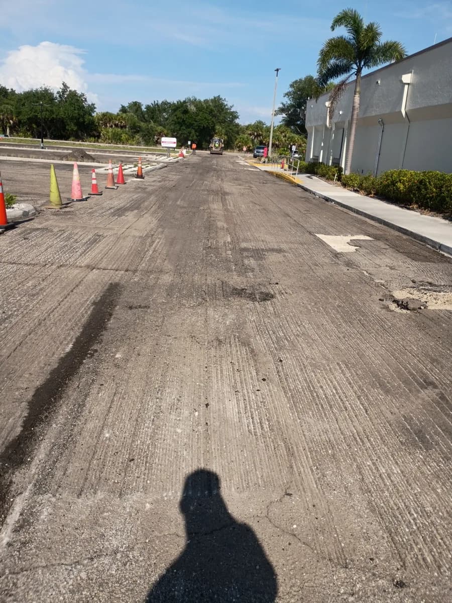 Commercial Parking Lot Milling